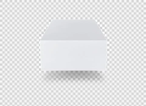 Blank packaging white cardboard box transparent background Stock Illustration