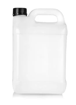 Blank packaging white plastic gallon isolated on white background Stock Photos