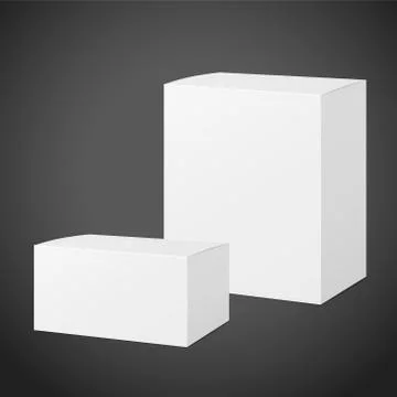 Blank packing box set Stock Illustration