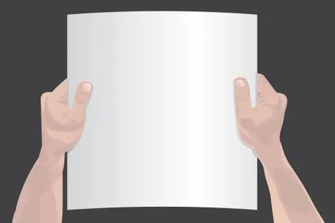 Blank page and hand Stock Illustration