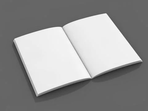 Blank page or notepad for mockup or simulations. 3D Illustrazione stock