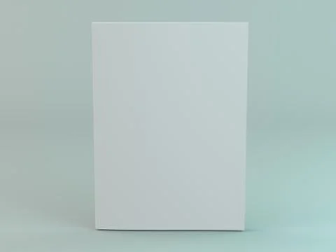 Blank page or notepad for mockup or simulations. 3D Stock Illustration