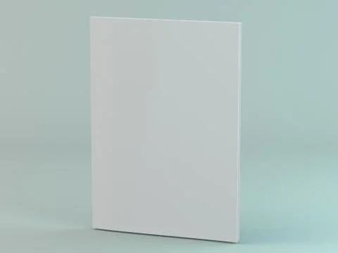 Blank page or notepad for mockup or simulations. 3D Stock Illustration