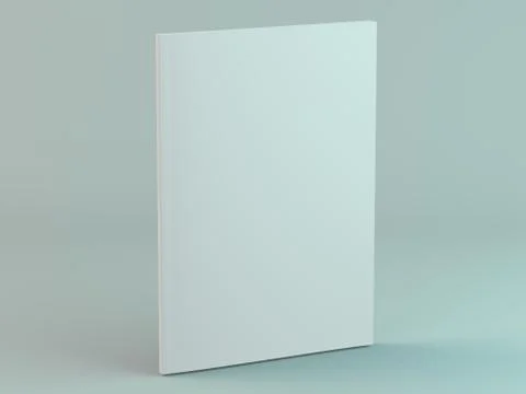 Blank page or notepad for mockup or simulations. 3D 스톡 일러스트