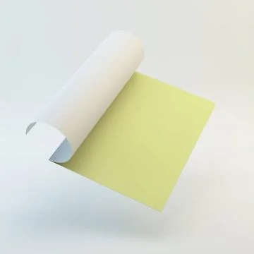 Blank page template for design layout. 3d vector illustration. Blank page ... Stock Photos