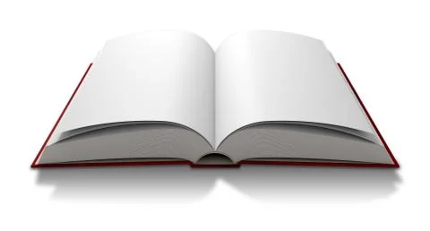 Blank paged book open Illustrazione stock