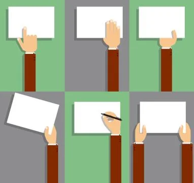 Blank paper and handwritten text  Stock Illustration