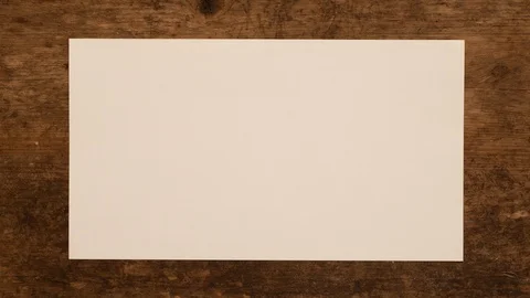 Blank Paper Background. Uncrumpling a blank piece of paper Stock Footage 95053507