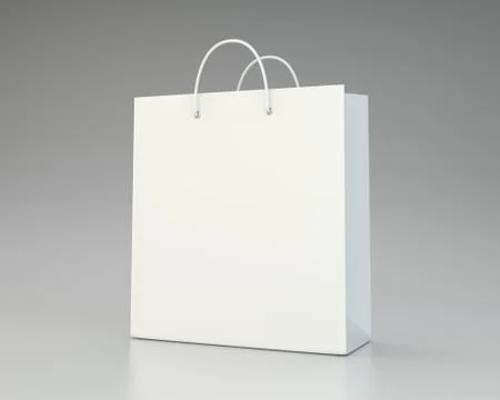 Blank paper bags. 3d rendering Illustrazione stock