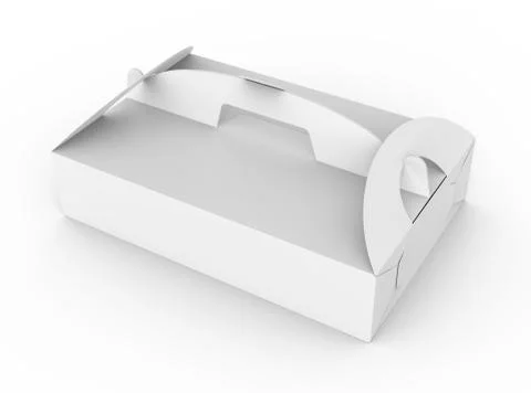 Blank paper box with handle 스톡 일러스트