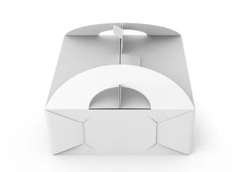 Blank paper box with handle イラスト素材