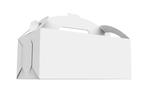 Blank paper box with handle Stock Illustration