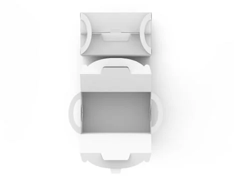 Blank paper box with handle Stock Illustration