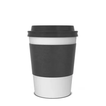 Blank paper coffee cup mock up Stock Illustration