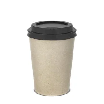 Blank paper coffee cup mock up Stock Illustration