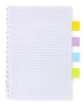 Blank paper with colour note tab Stock Photos