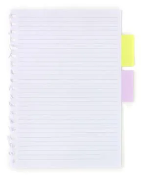 Blank paper with colour note tab Stock Photos