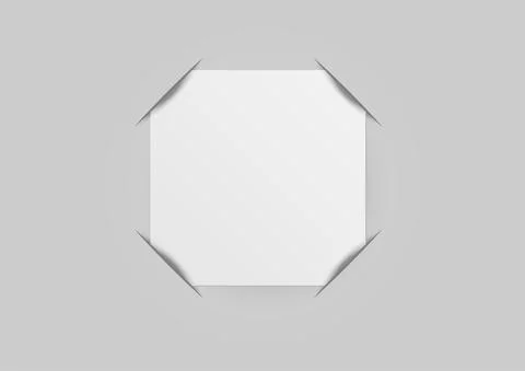 Blank paper with corner template.  Stock Illustration