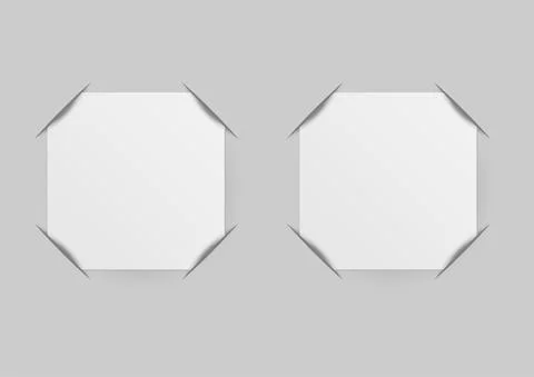 Blank paper with corner template.  Stock Illustration