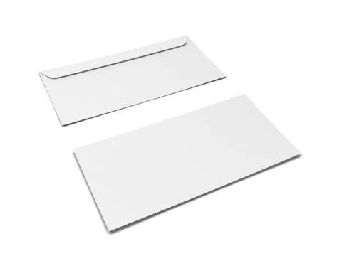 Blank paper envelope mockup Stock Illustration