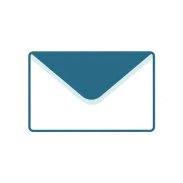 Blank paper envelope on white background. Vector illustration in trendy flat Stock Illustration