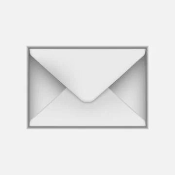 Blank paper envelope for your design. Vector envelope template. Illustrazione stock