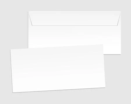 Blank paper envelopes for your design. Vector envelopes template. Stock Illustration