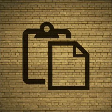 Blank paper. Flat modern web button and space for your text. Stock Illustration