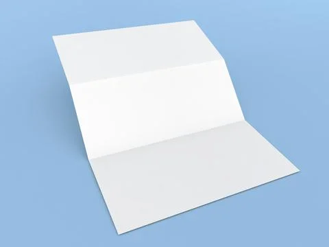 Blank paper fold on blue background with space for text and design Stock Illustration