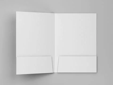 Blank paper folder mockup Stock Illustration