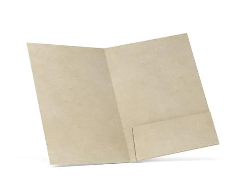 Blank paper folder mockup Stock Illustration