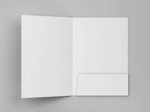 Blank paper folder mockup Stock Illustration