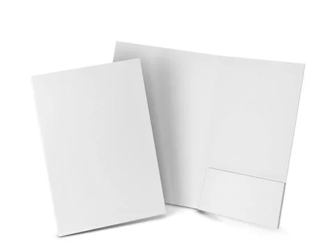 Blank paper folder mockup Stock Illustration