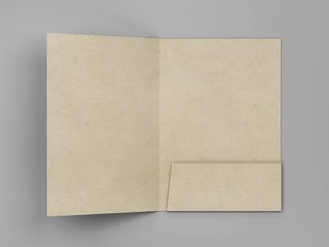 Blank paper folder mockup Stock Illustration