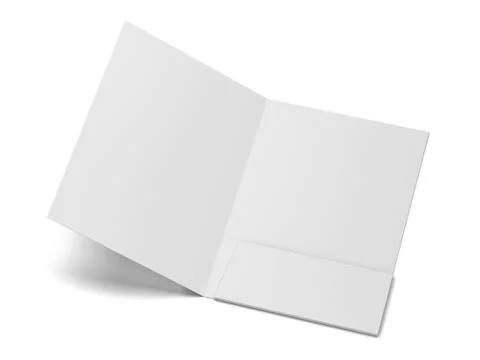 Blank paper folder mockup Stock Illustration
