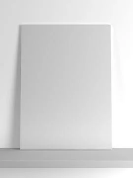 Blank paper frame on the shelf 스톡 일러스트
