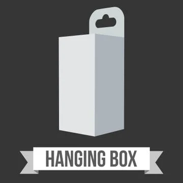 Blank paper hanging box Stock Illustration