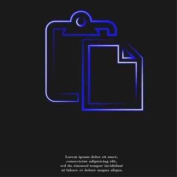 Blank paper icon flat design with abstract background Stockillustratie