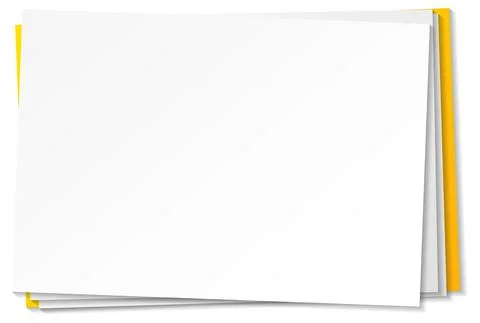 Blank paper note template on white background Stock Illustration