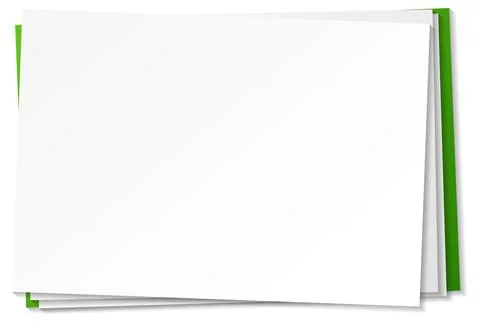 Blank paper note template on white background Stock Illustration
