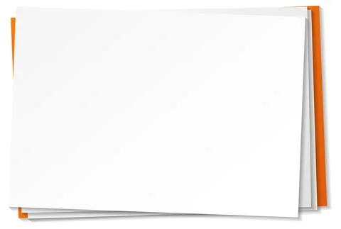 Blank paper note template on white background Stock Illustration