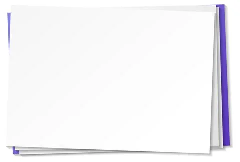 Blank paper note template on white background Illustrazione stock