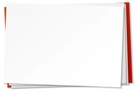 Blank paper note template on white background Stock Illustration