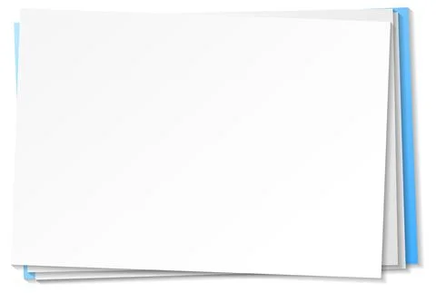 Blank paper note template on white background Stock Illustration