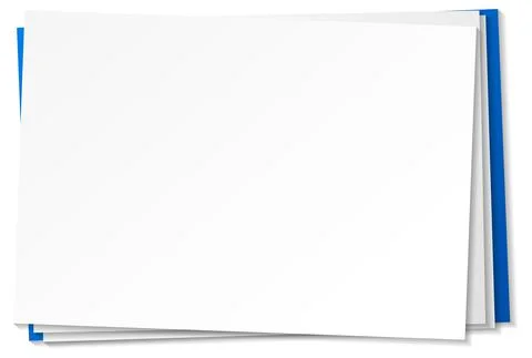 Blank paper note template on white background Illustrazione stock