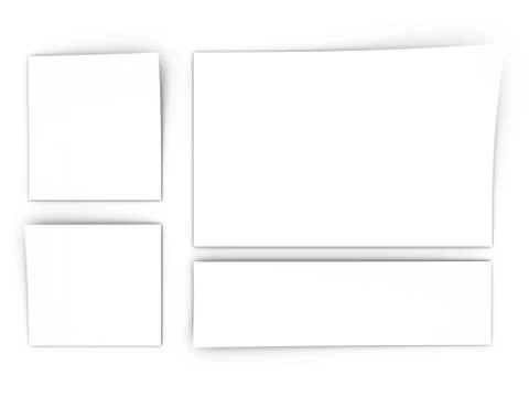 Blank paper notes Stock Illustration