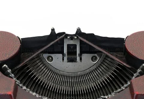 Blank paper in old typewriter machine Stock Photos