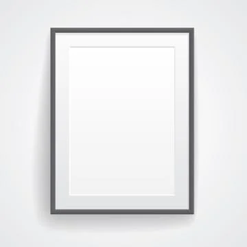 Blank paper poster with frame Stock Illustration
