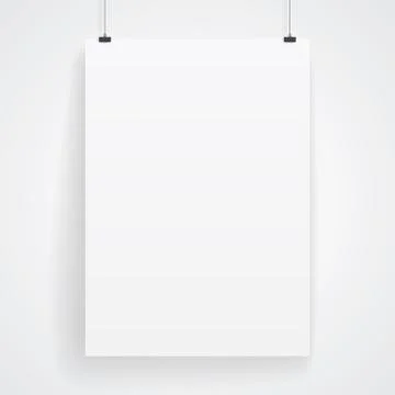 Blank paper poster Stock Illustration