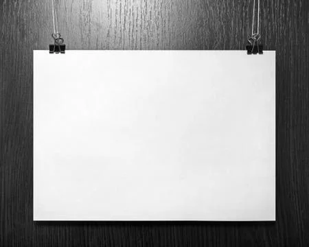 Blank paper poster Stock Photos